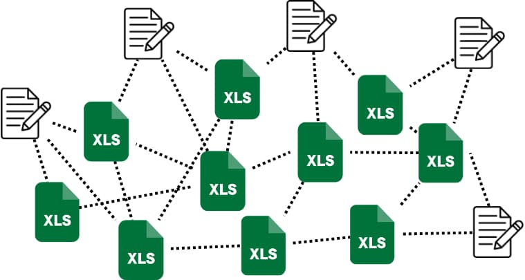 Before – spreadsheets chaos